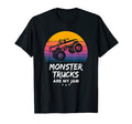 Monster Truck Are My Jam Sunset T-Shirt - Custom Art Print for Adults - T-Shirt, Sweatshirt, Hoodie