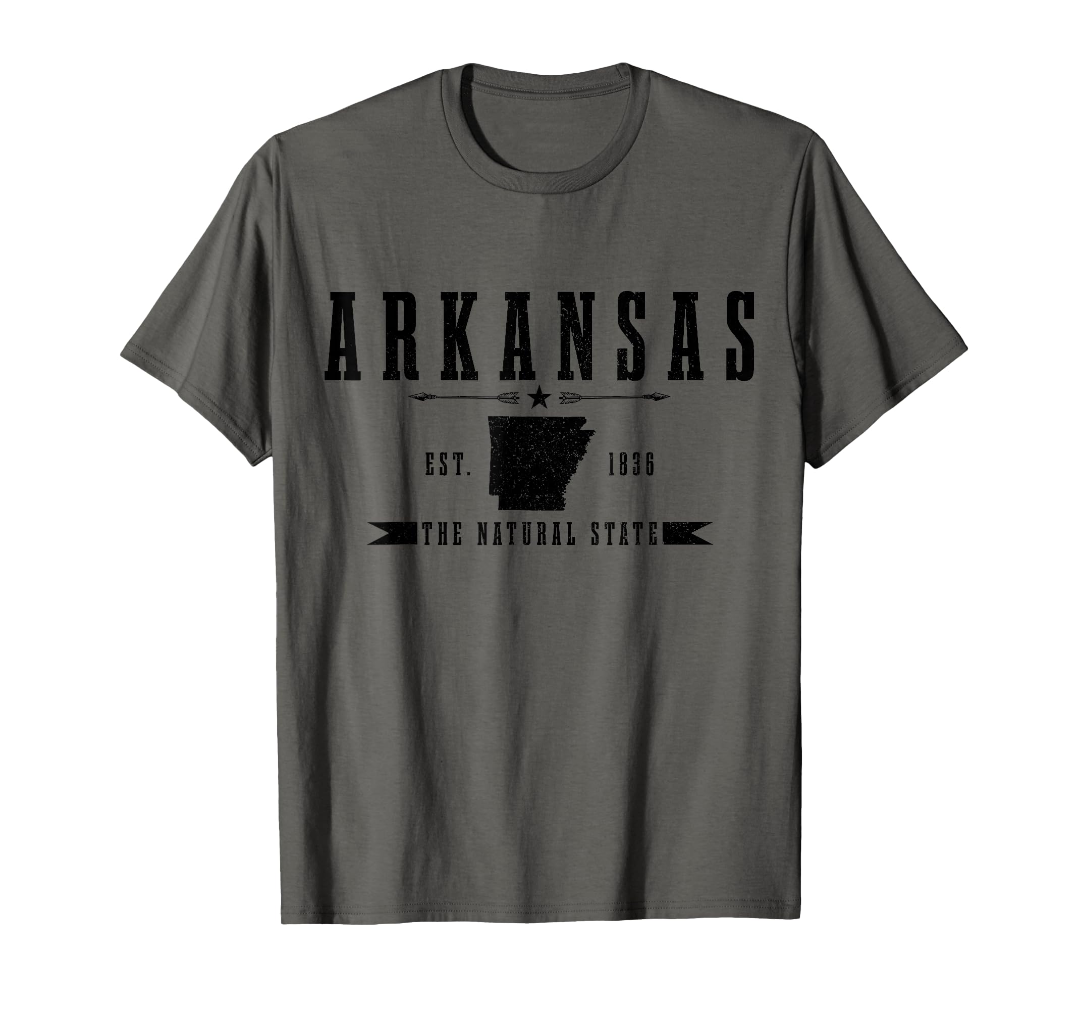 Arkansas Est 1836 Usa America Souvenir T-Shirt - Novelty Apparel for Adults - T-Shirt, Sweatshirt, Hoodie