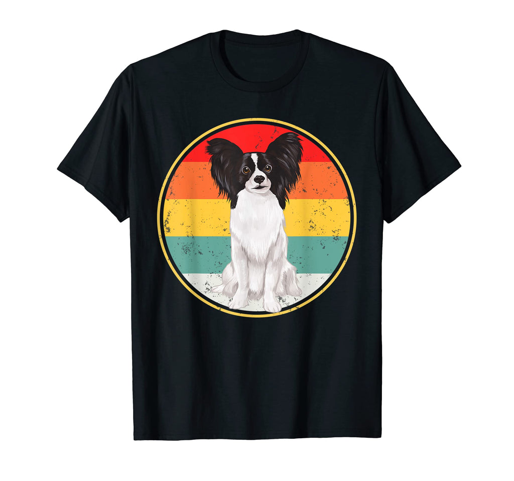 Sunset Papillon Dog T-Shirt - Minimalist Print Men Women - T-Shirt, Sweatshirt, Hoodie
