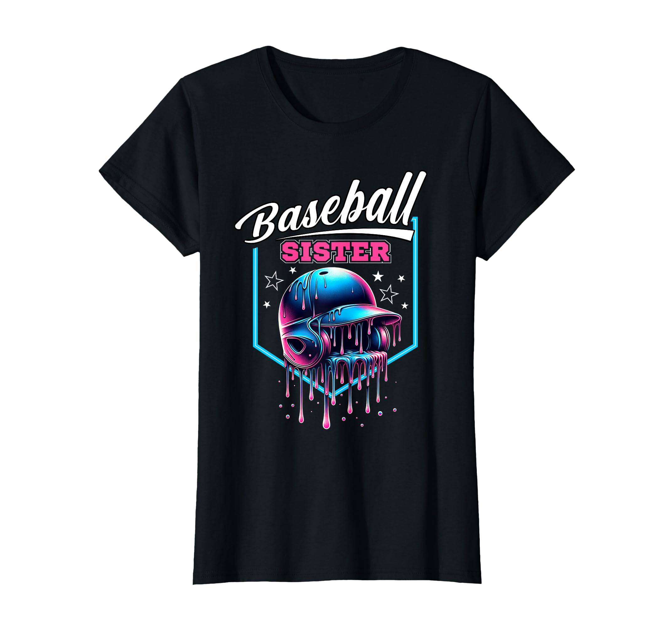 Baseball Sister Ice Cream Drip T-Shirt - Streetwear Style for Adults - T-Shirt, Sweatshirt, Hoodie