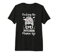 Baseball Pitcher Mama Life Mom T-Shirt - Custom Art Print for Adults - T-Shirt, Sweatshirt, Hoodie