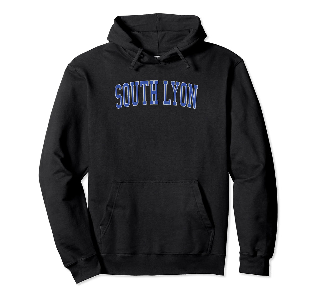 South Lyon Mi Distressed Blue Varsity Hoodie - Unique Graphic Unisex - T-Shirt, Sweatshirt, Hoodie
