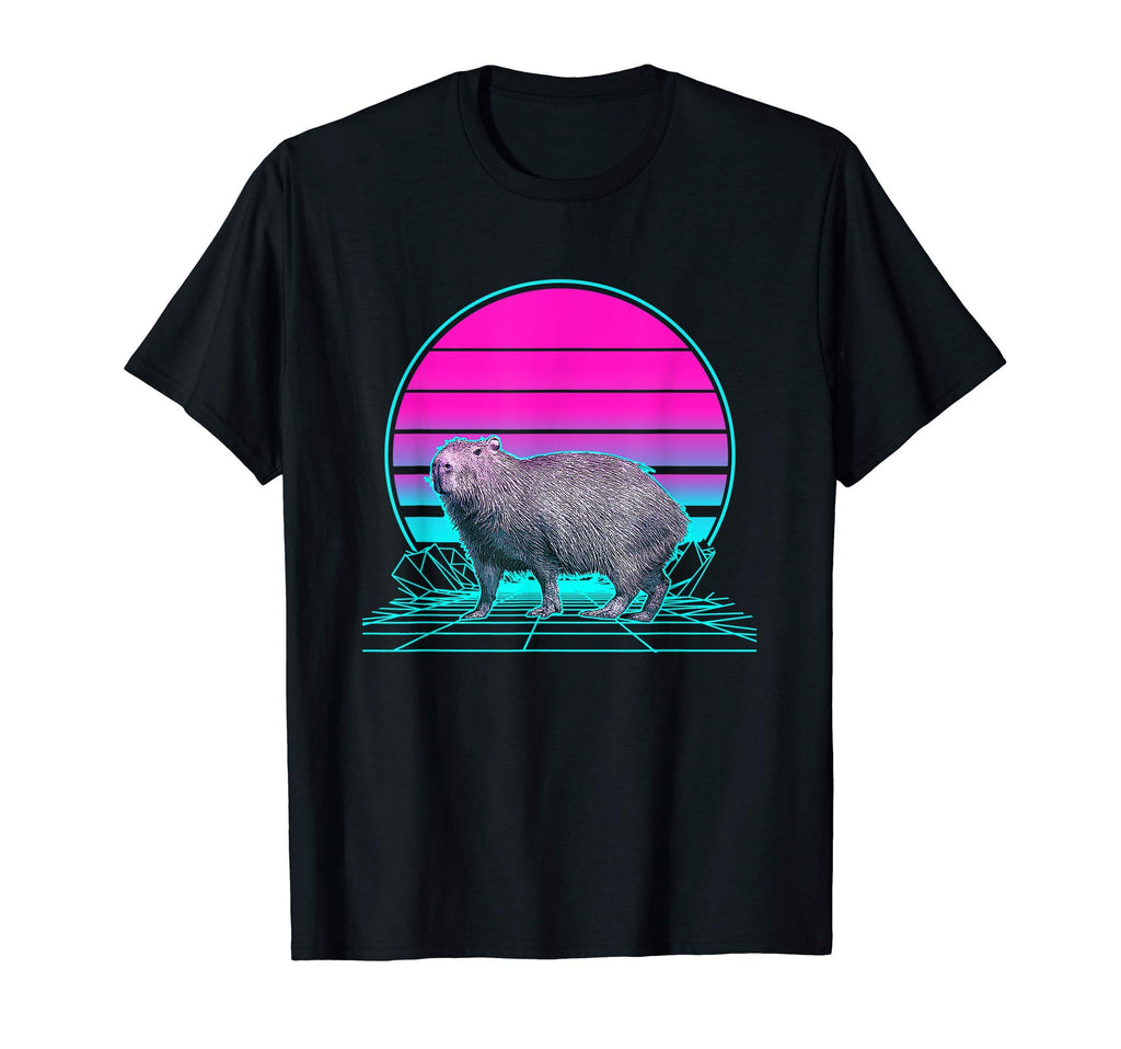Sunset Capybara T-Shirt - Minimalist Print for Adults - T-Shirt, Sweatshirt, Hoodie