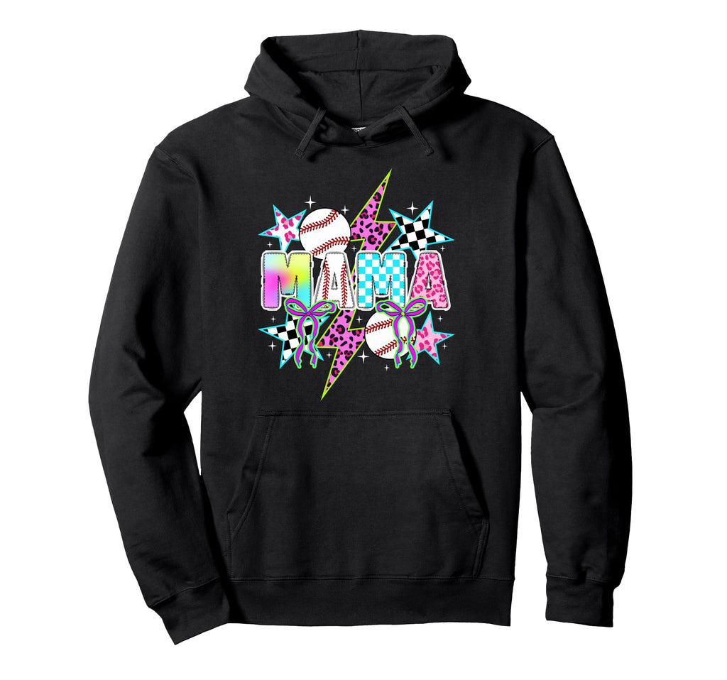 Baseball Mama Preppy Baseball Mom Hoodie - Casual Everyday Wear Unisex - T-Shirt, Sweatshirt, Hoodie