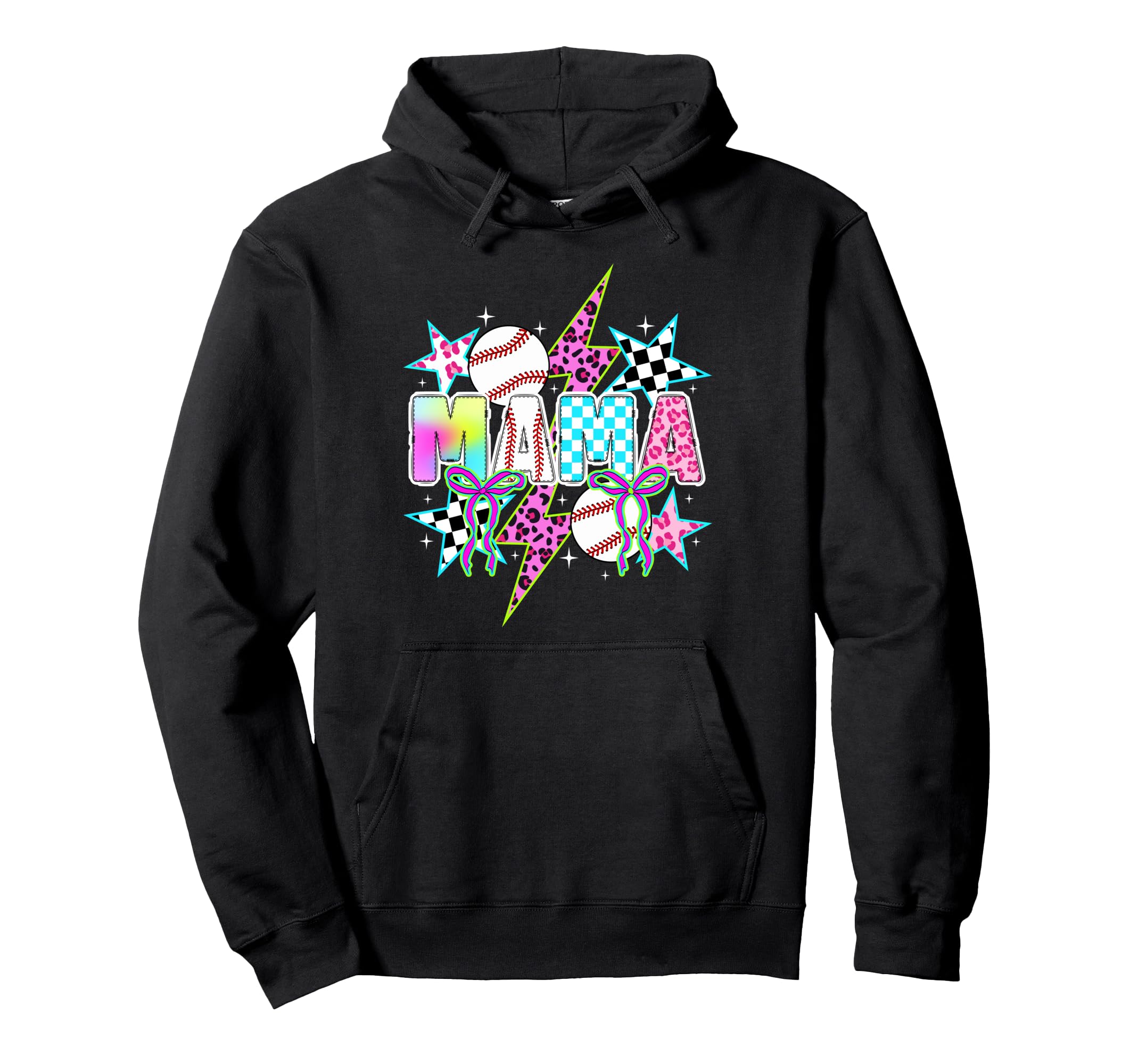 Baseball Mama Preppy Baseball Mom Hoodie - Casual Everyday Wear Unisex - T-Shirt, Sweatshirt, Hoodie