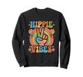 Groovy Hippie Vibes Flower Power Sweatshirt - Minimalist Print Men Women - T-Shirt, Sweatshirt, Hoodie
