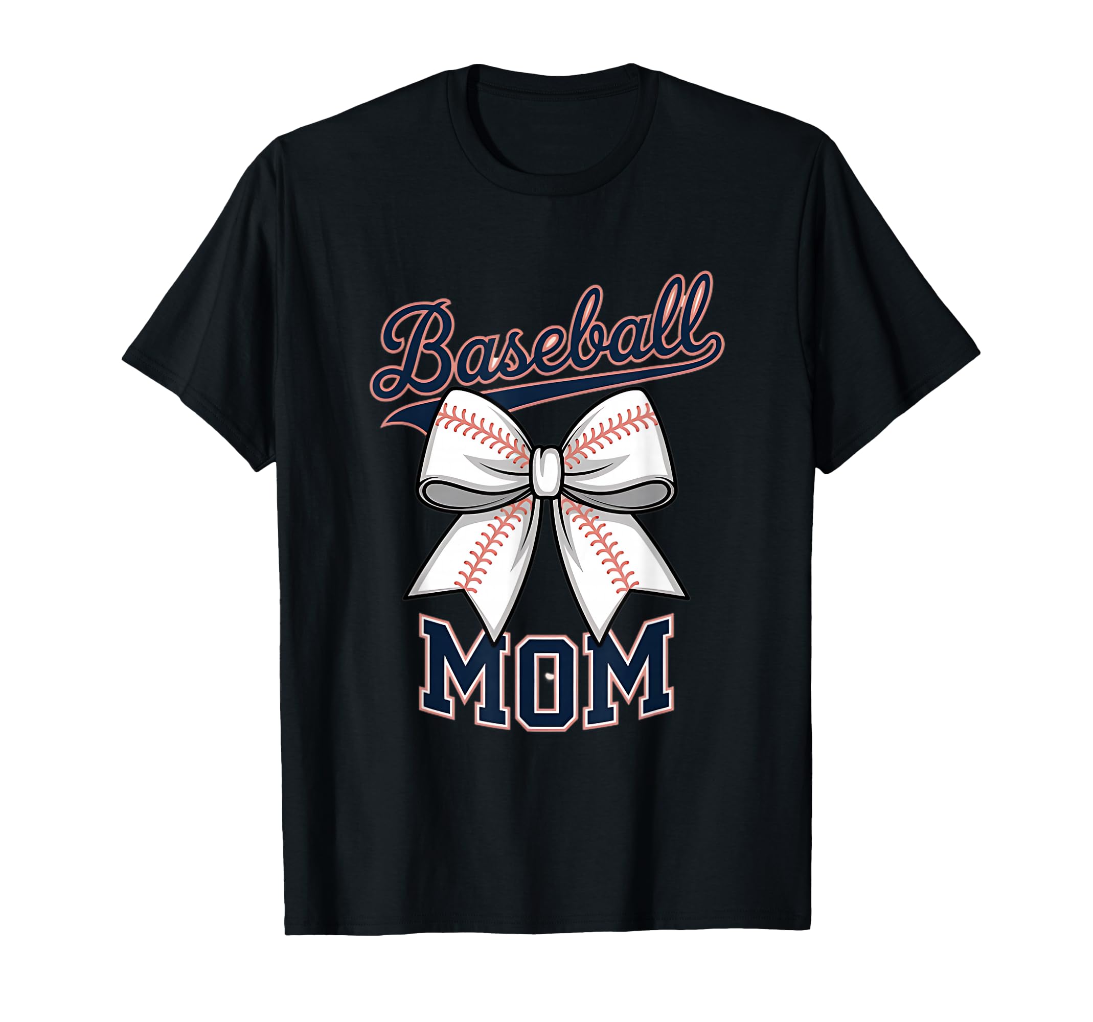 Baseball Mom Coquette Bow T-Shirt - Unique Graphic Unisex - T-Shirt, Sweatshirt, Hoodie