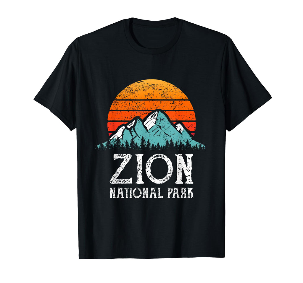 Zion National Park Sunset 70S 80S T-Shirt - Graphic Print Unisex - T-Shirt, Sweatshirt, Hoodie