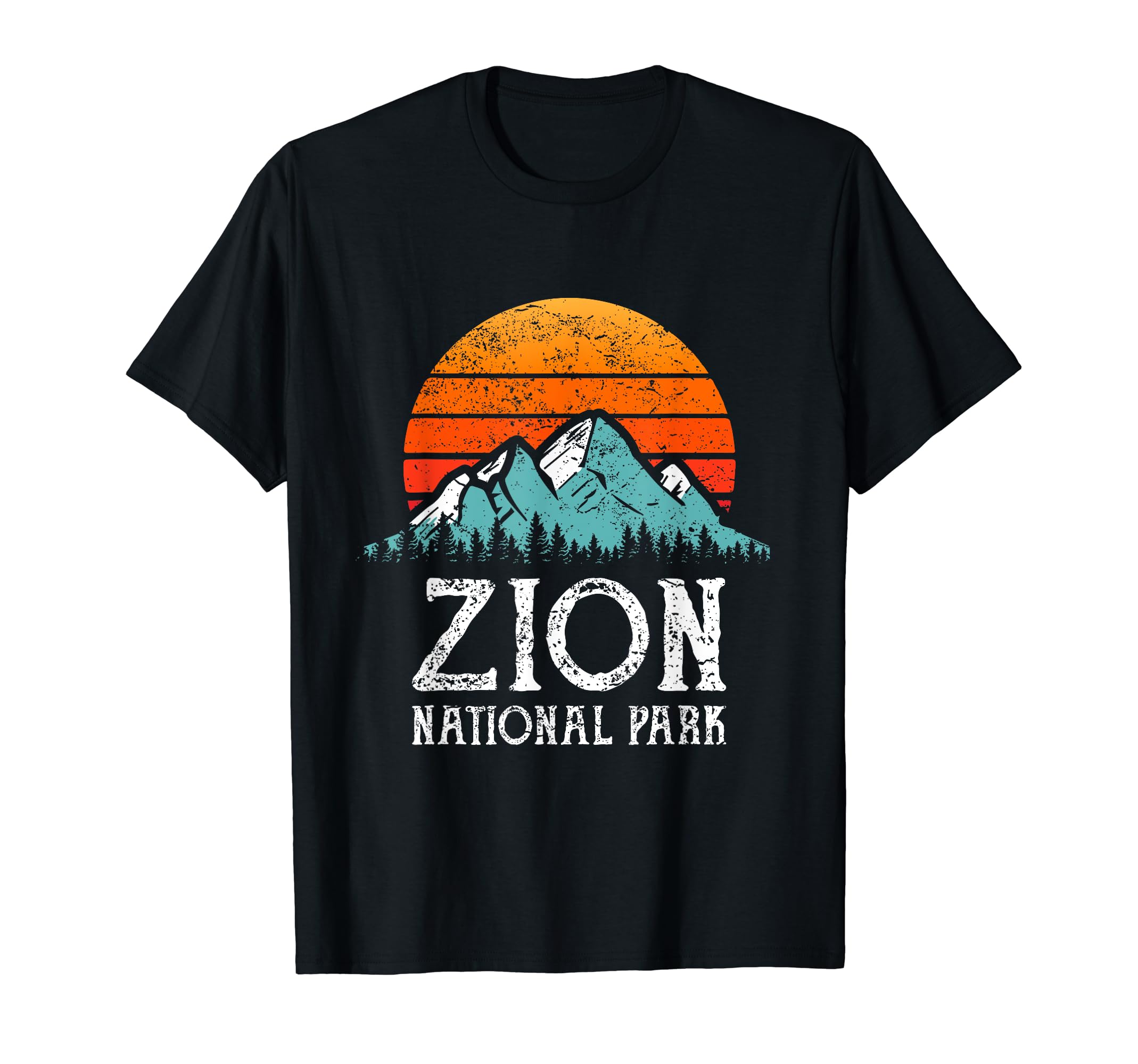 Zion National Park Sunset 70S 80S T-Shirt - Graphic Print Unisex - T-Shirt, Sweatshirt, Hoodie