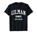 Gilman Wisconsin Wi Js04 Athletic T-Shirt - Minimalist Print for Adults - T-Shirt, Sweatshirt, Hoodie