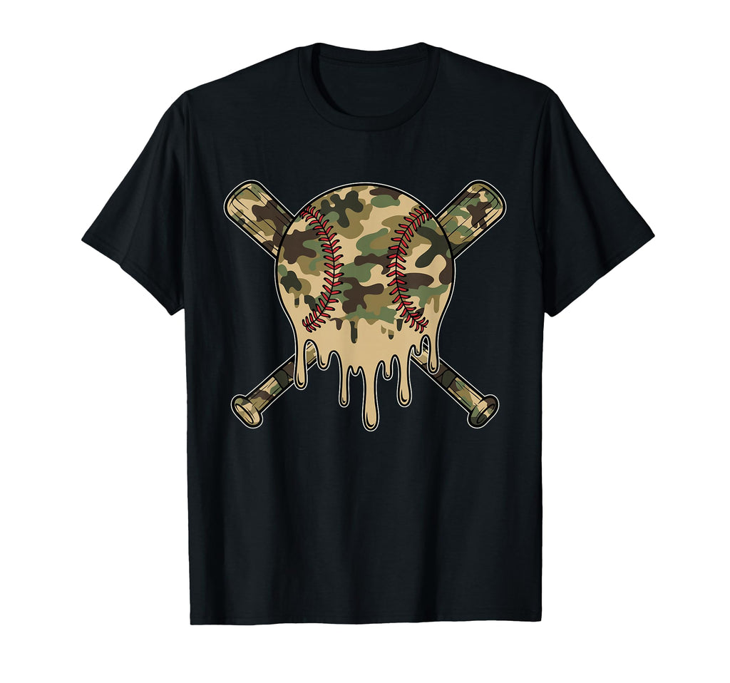 Baseball Ice Cream Drip T-Shirt - Casual Everyday Wear Men Women - T-Shirt, Sweatshirt, Hoodie