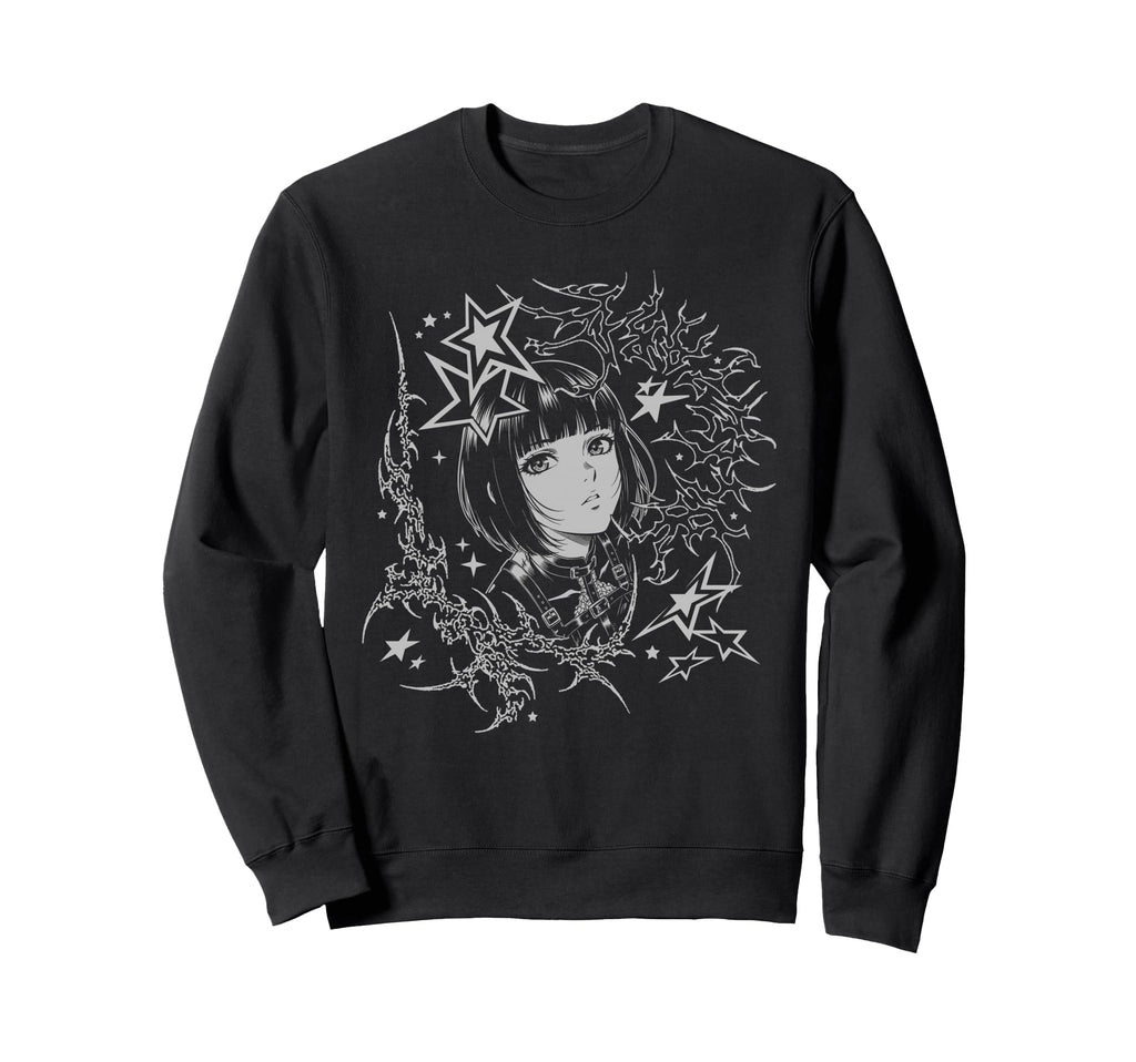 Y2K Grunge Anime Goth Japanese Sweatshirt - Trendy Graphic for Adults - T-Shirt, Sweatshirt, Hoodie