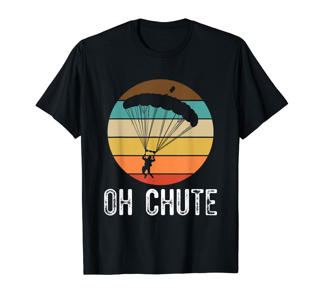 Funny Skydiving Oh Chute Sunset T-Shirt - Aesthetic Graphic Unisex - T-Shirt, Sweatshirt, Hoodie