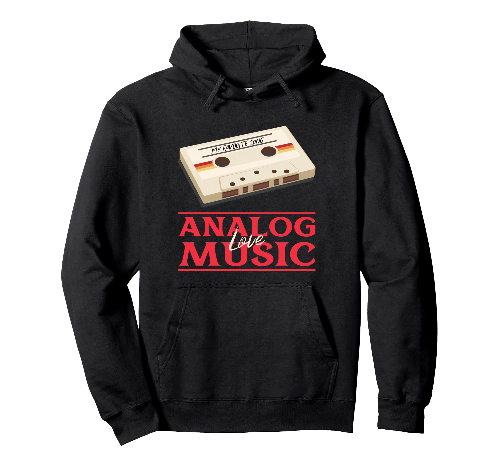 Analog Music Love Cassette Tape Hoodie - Novelty Apparel Unisex - T-Shirt, Sweatshirt, Hoodie