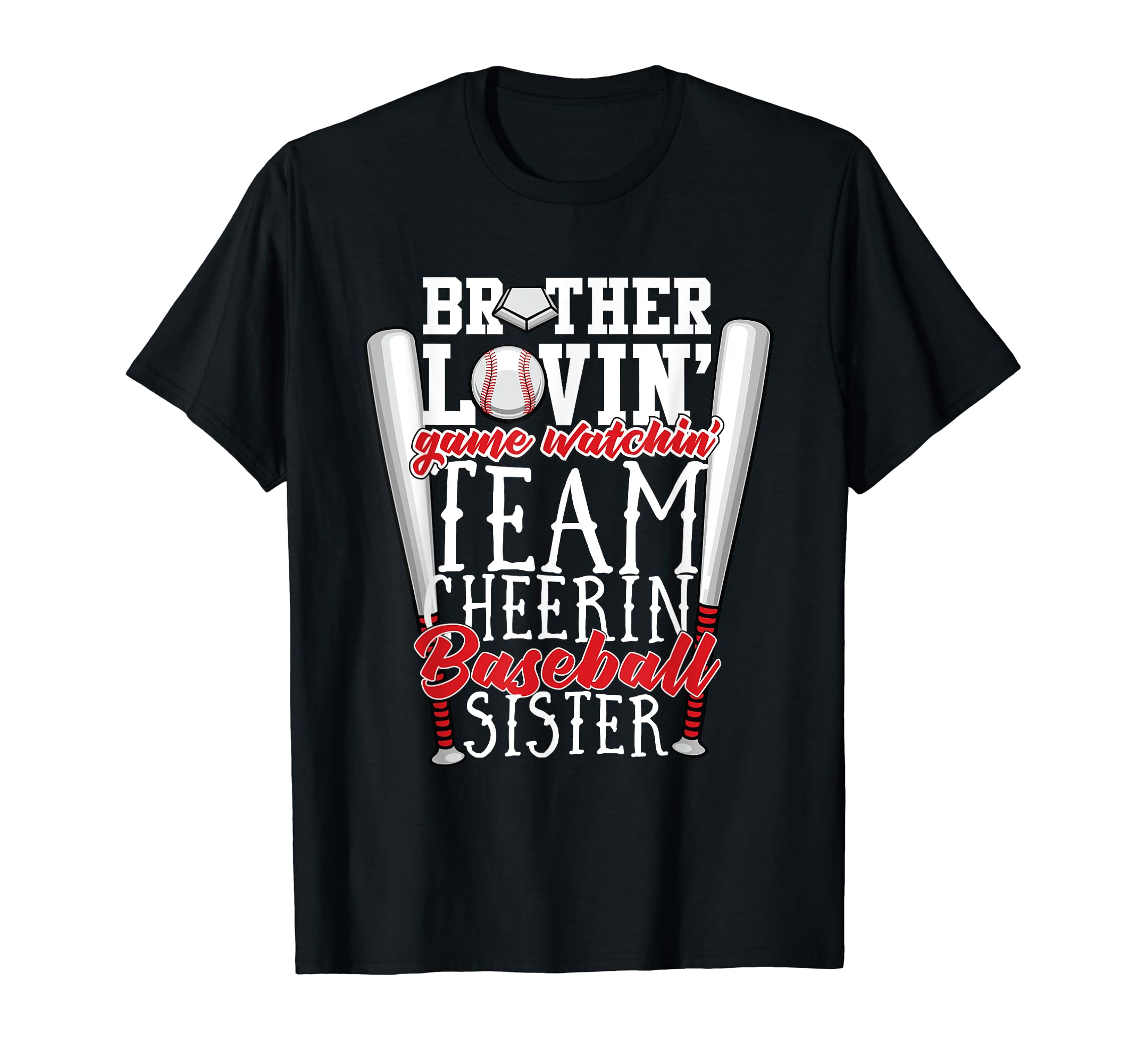 1 Baseball Sister Brother Loving T-Shirt - Custom Art Print Men Women - T-Shirt, Sweatshirt, Hoodie