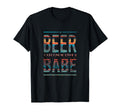 Beer Drinking Babe Distressed T-Shirt - Graphic Print for Adults - T-Shirt, Sweatshirt, Hoodie