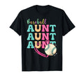 Baseball Aunt Colorful Family Auntie T-Shirt - Novelty Apparel Men Women - T-Shirt, Sweatshirt, Hoodie