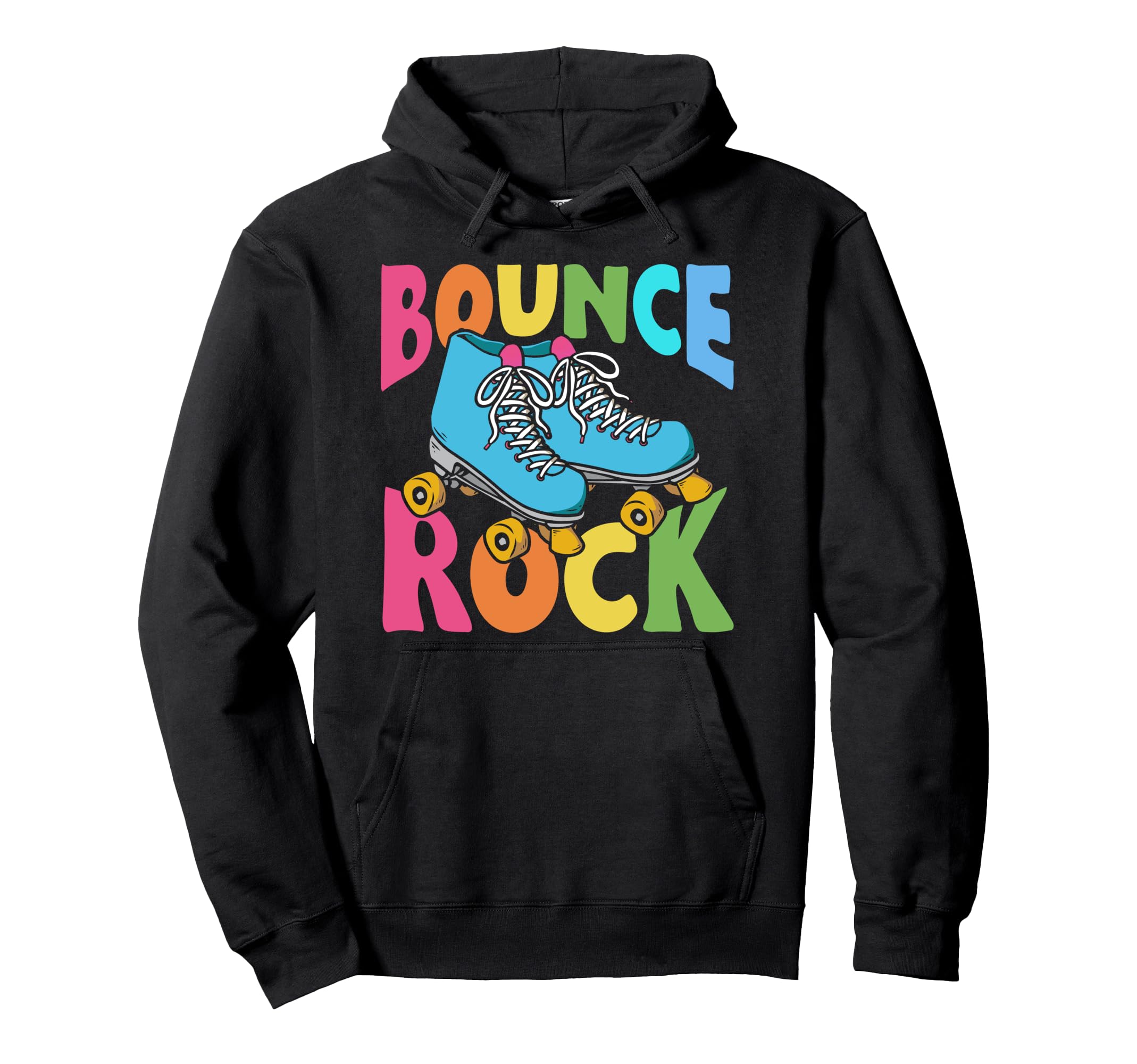 Roller Skating Skate 1970S Bounce Rock Hoodie - Graphic Print Unisex - T-Shirt, Sweatshirt, Hoodie