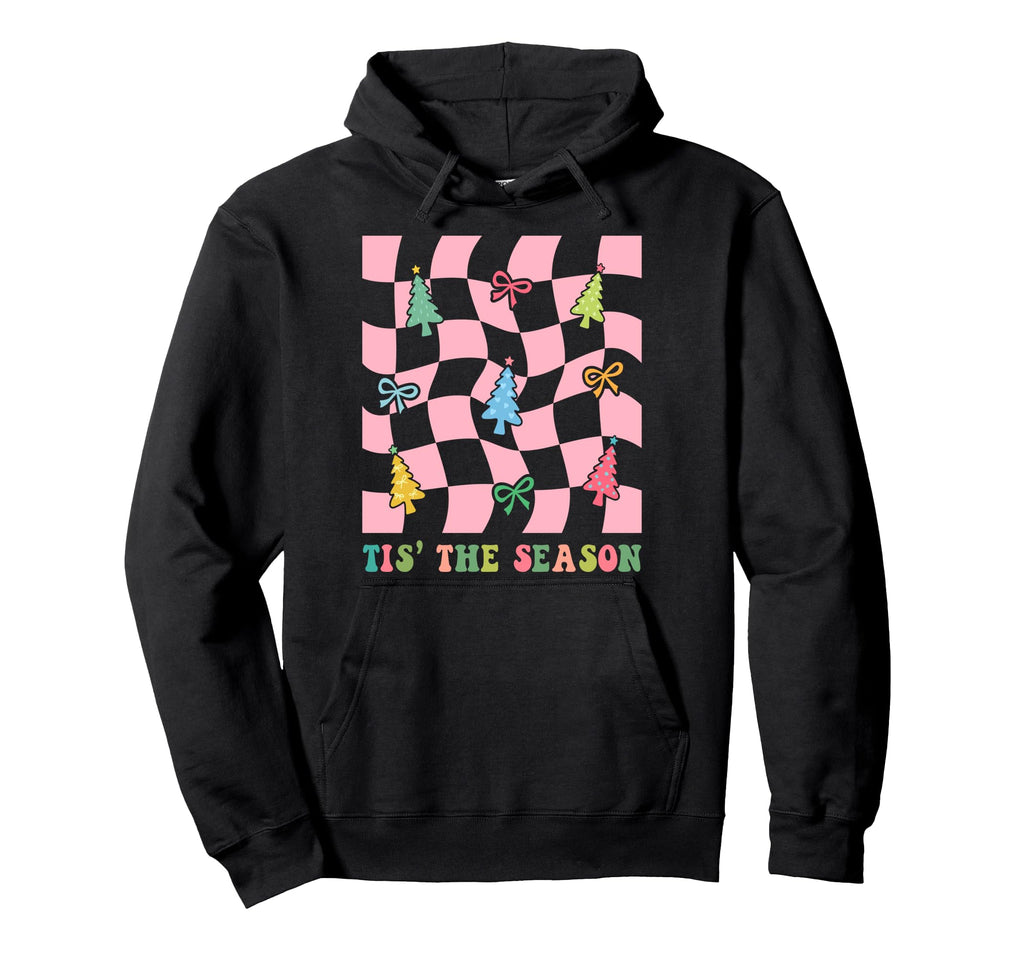 Boho Trees Bow Ribbons Checkered Hoodie - Trendy Graphic for Adults - T-Shirt, Sweatshirt, Hoodie