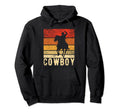 Cowboy Rodeo Horse Riding Western Hoodie - Minimalist Print Men Women - T-Shirt, Sweatshirt, Hoodie