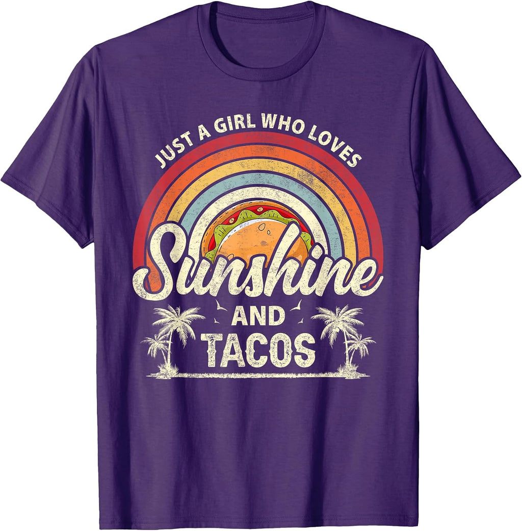 Just A Girl Who Loves Sunshine And Tacos - Adult & Kids T-Shirts, Sweatshirts & Hoodies apparel design preview 1