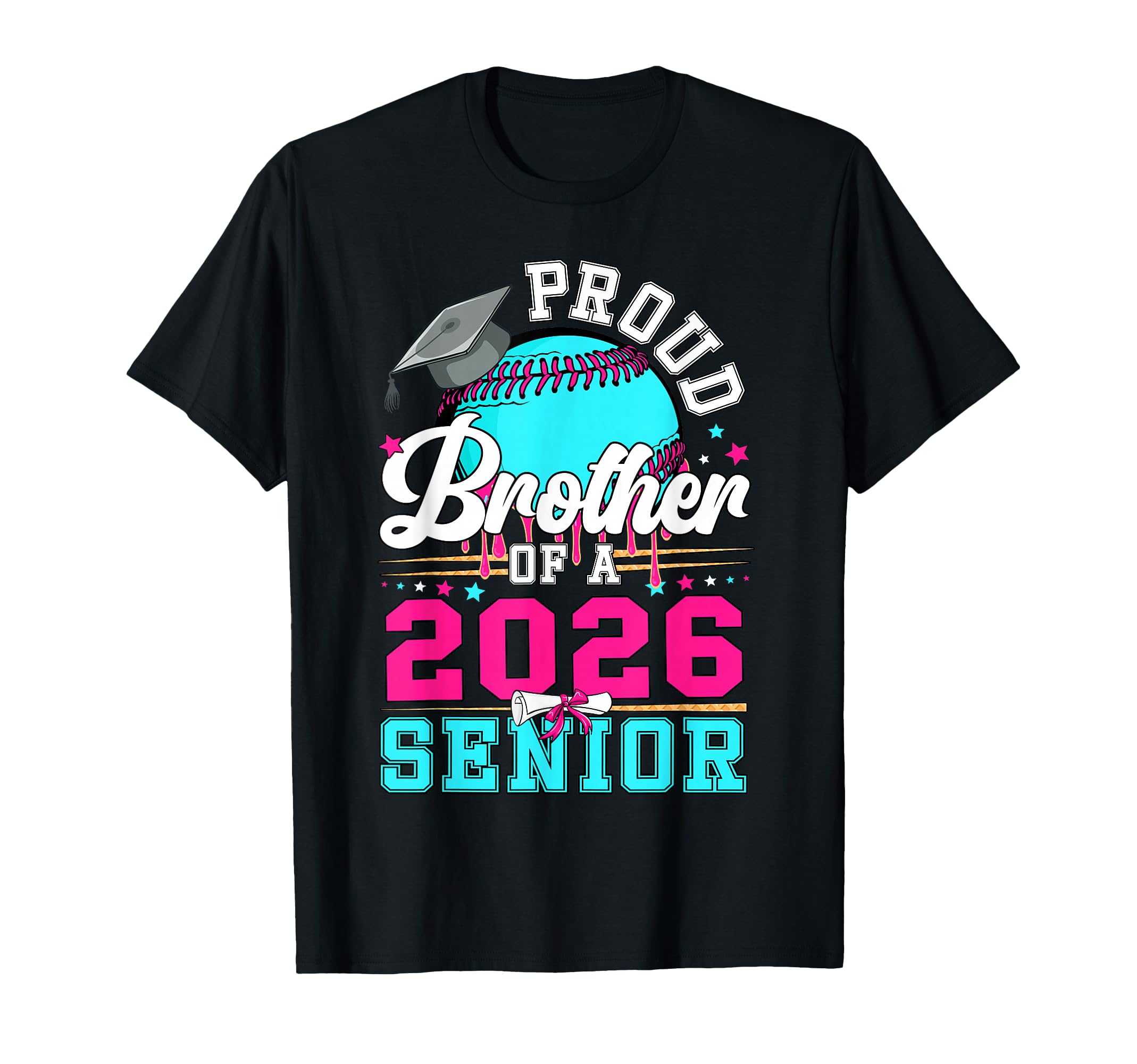 Proud Brother 2026 Senior Baseball T-Shirt - Aesthetic Graphic Men Women - T-Shirt, Sweatshirt, Hoodie