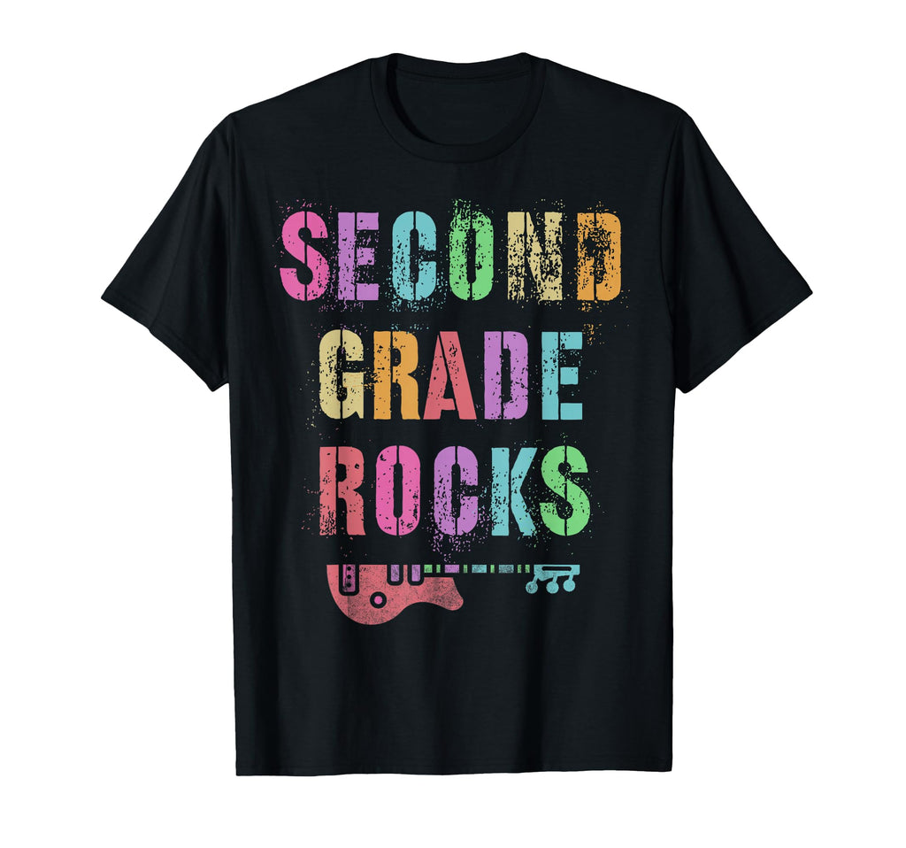 Second Grade Rocks Teacher Ready To T-Shirt - Minimalist Print Men Women - T-Shirt, Sweatshirt, Hoodie