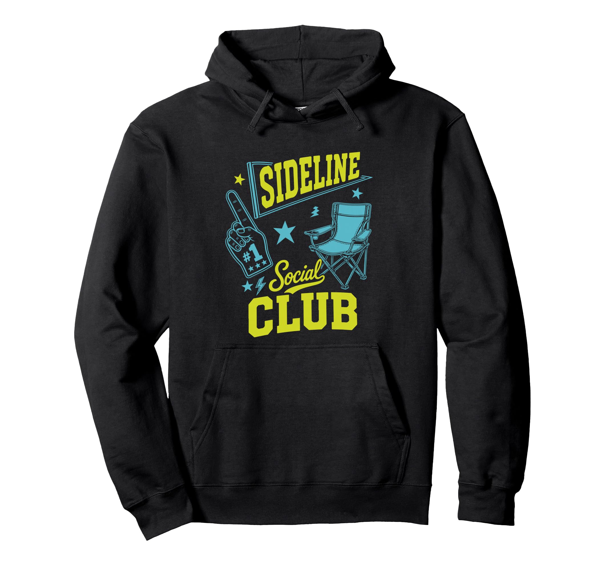 Sports Mom Dad Gifts Sideline Social Club Hoodie - Graphic Print Unisex - T-Shirt, Sweatshirt, Hoodie