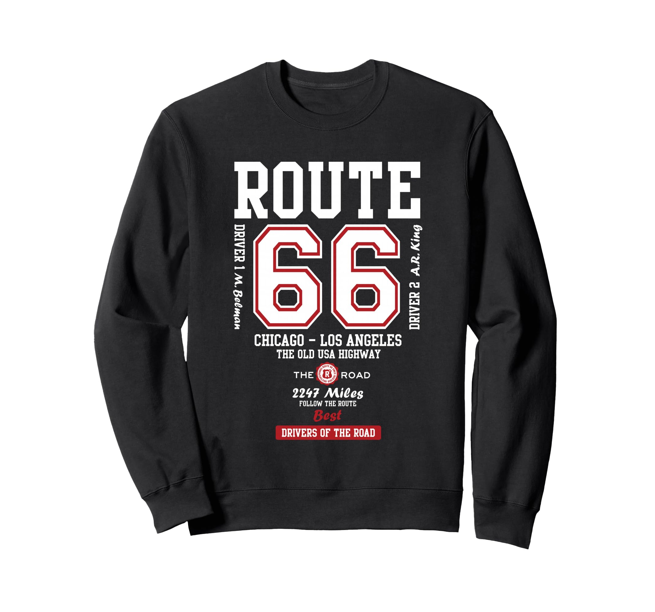 Route 66 Old Usa Highway Sweatshirt - Aesthetic Graphic Men Women - T-Shirt, Sweatshirt, Hoodie