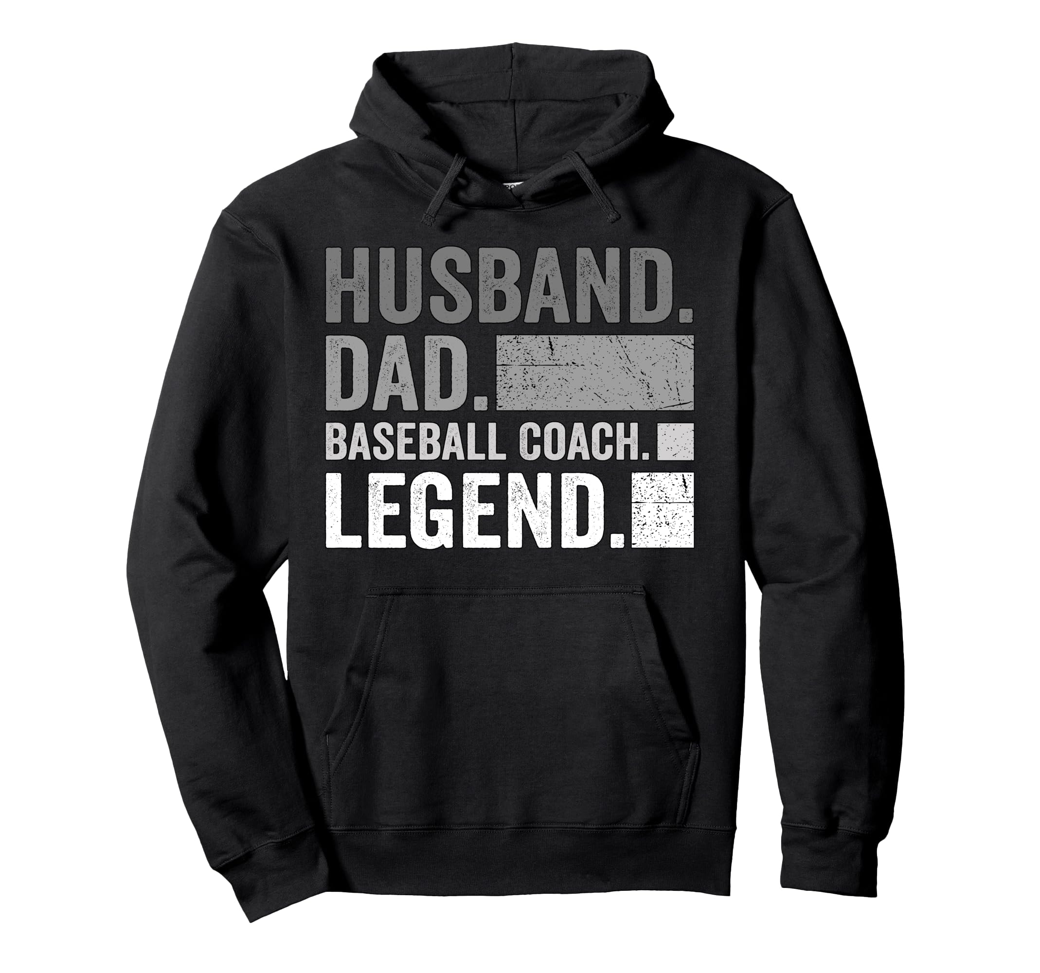 Husband Dad Baseball Coach Legend Hoodie - Streetwear Style for Adults - T-Shirt, Sweatshirt, Hoodie