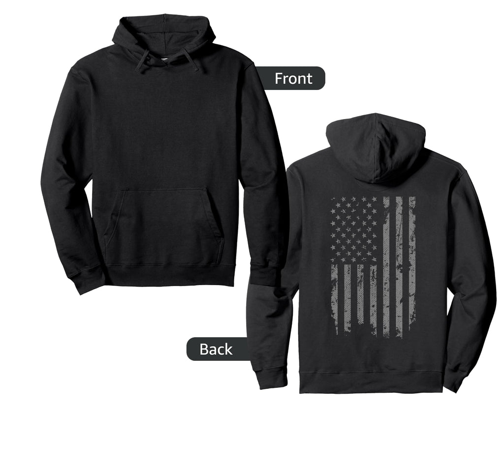 Distressed American Flag Hoodie - Unique Graphic Unisex - T-Shirt, Sweatshirt, Hoodie