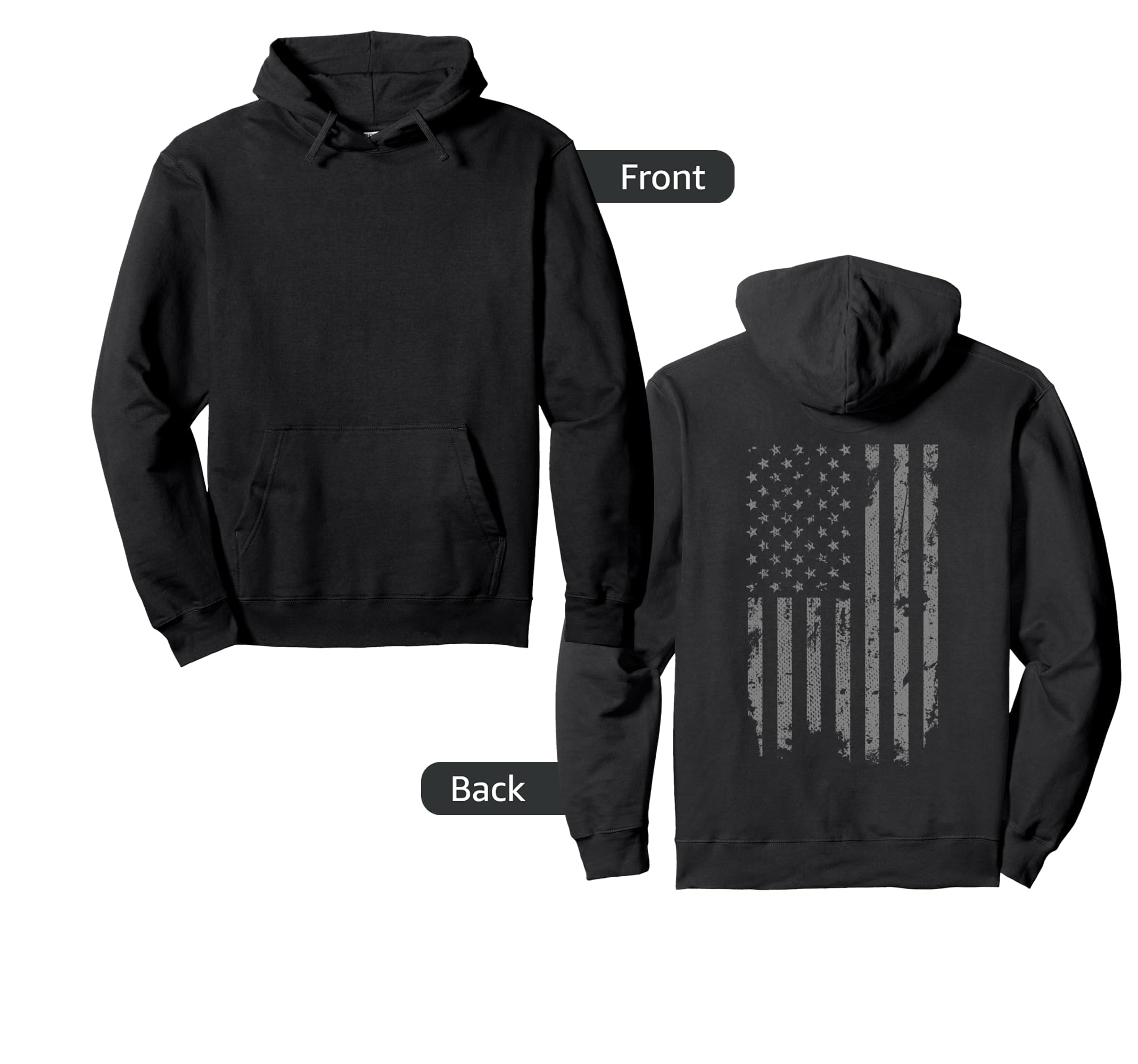 Distressed American Flag Hoodie - Unique Graphic Unisex - T-Shirt, Sweatshirt, Hoodie
