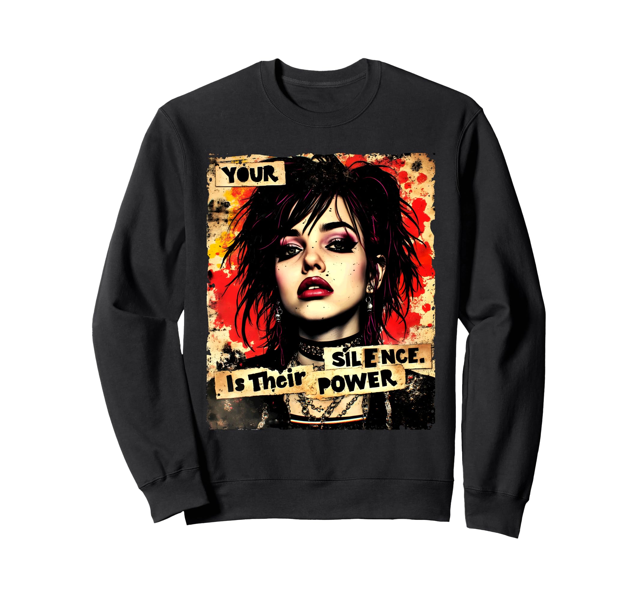 Punk Graffiti 90S Grunge Urban Art Sweatshirt - Streetwear Style Unisex - T-Shirt, Sweatshirt, Hoodie