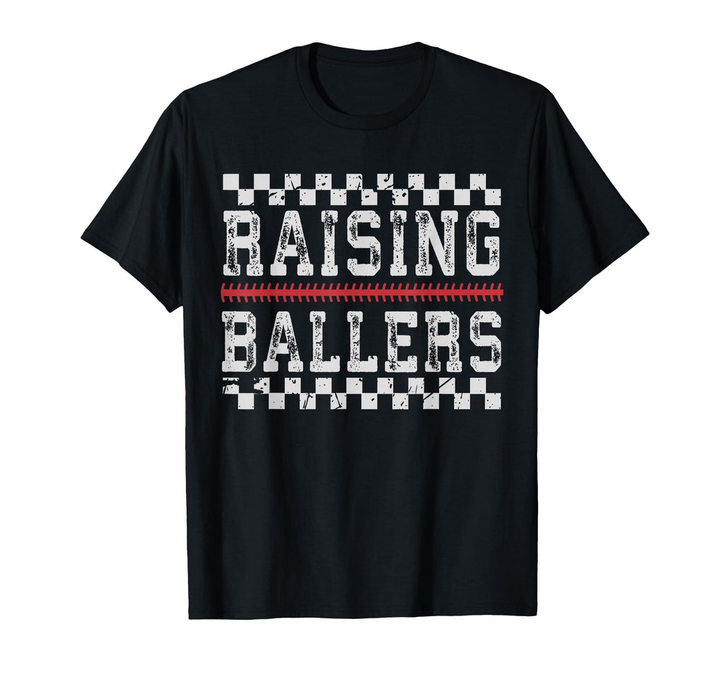Raising Ballers Baseball Mom Sports T-Shirt - Trendy Graphic for Adults - T-Shirt, Sweatshirt, Hoodie