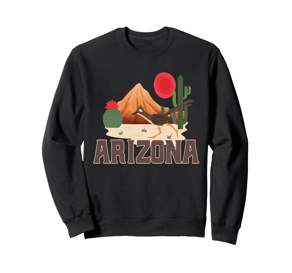 Arizona Roadrunner Boho Desert Sweatshirt - Minimalist Print Men Women - T-Shirt, Sweatshirt, Hoodie