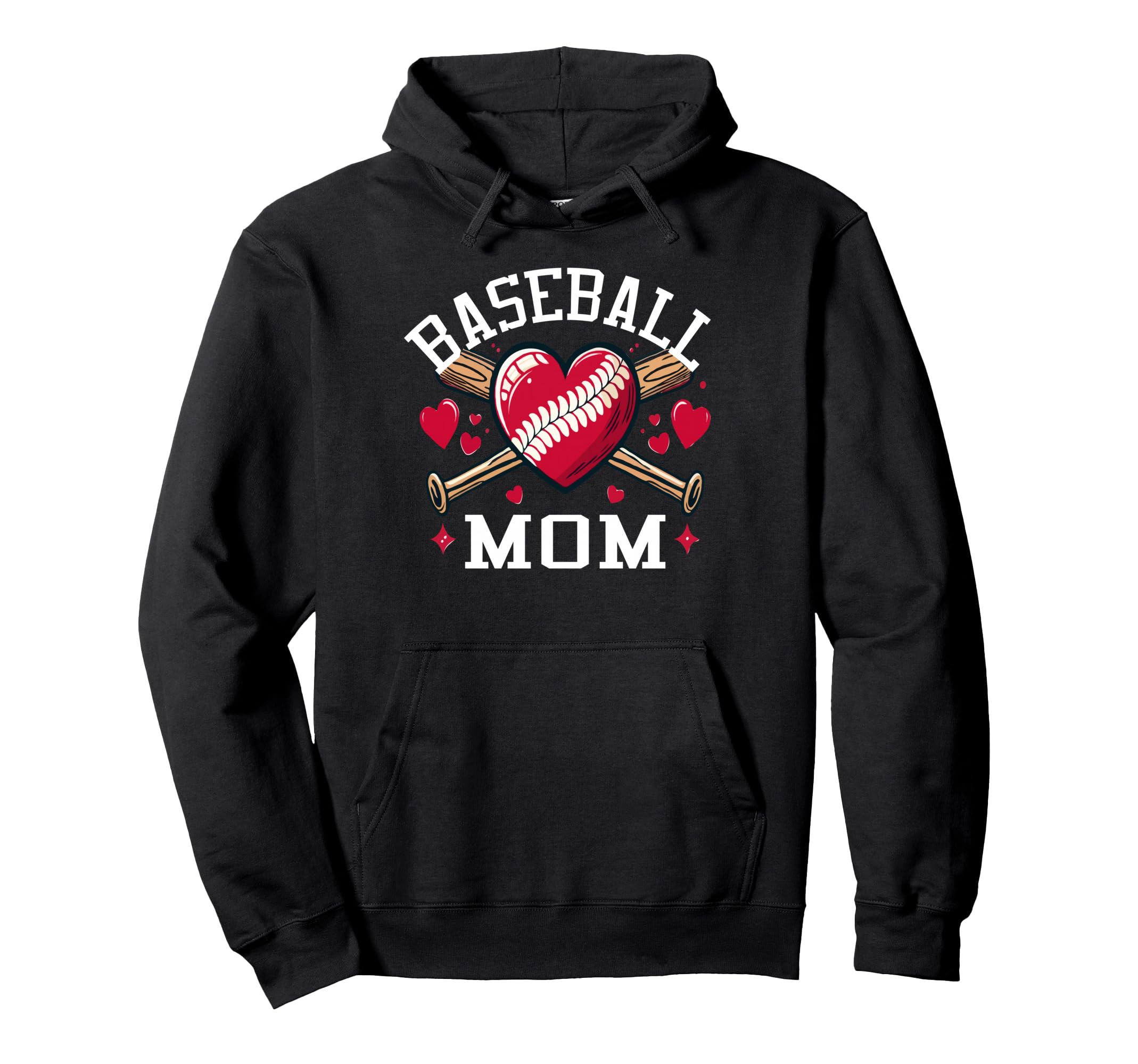 Baseball Mom Love Hoodie - Casual Everyday Wear Unisex - T-Shirt, Sweatshirt, Hoodie