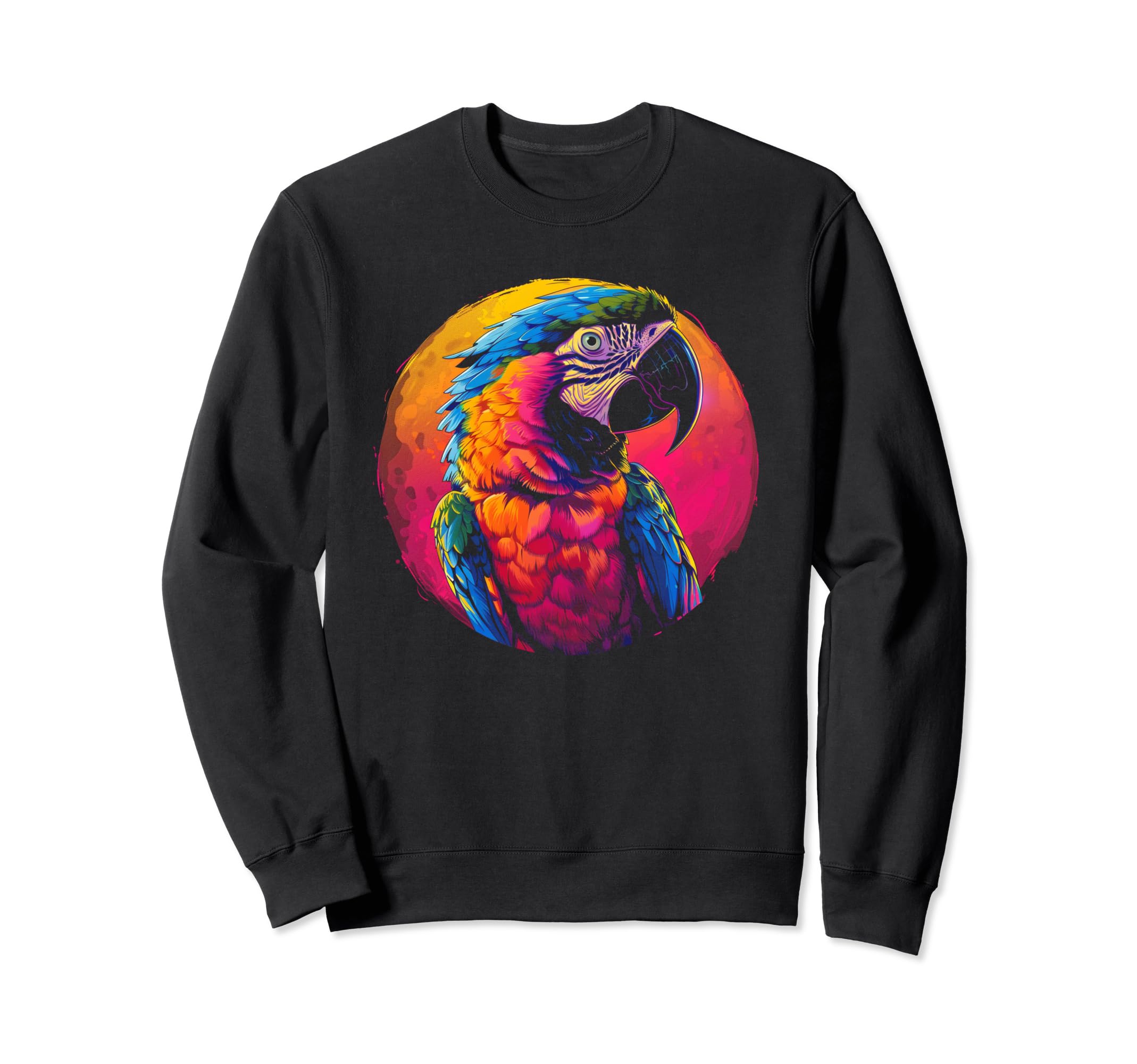 Parrot Vaporwave Aesthetic Synthwave Sweatshirt - Graphic Print Men Women - T-Shirt, Sweatshirt, Hoodie
