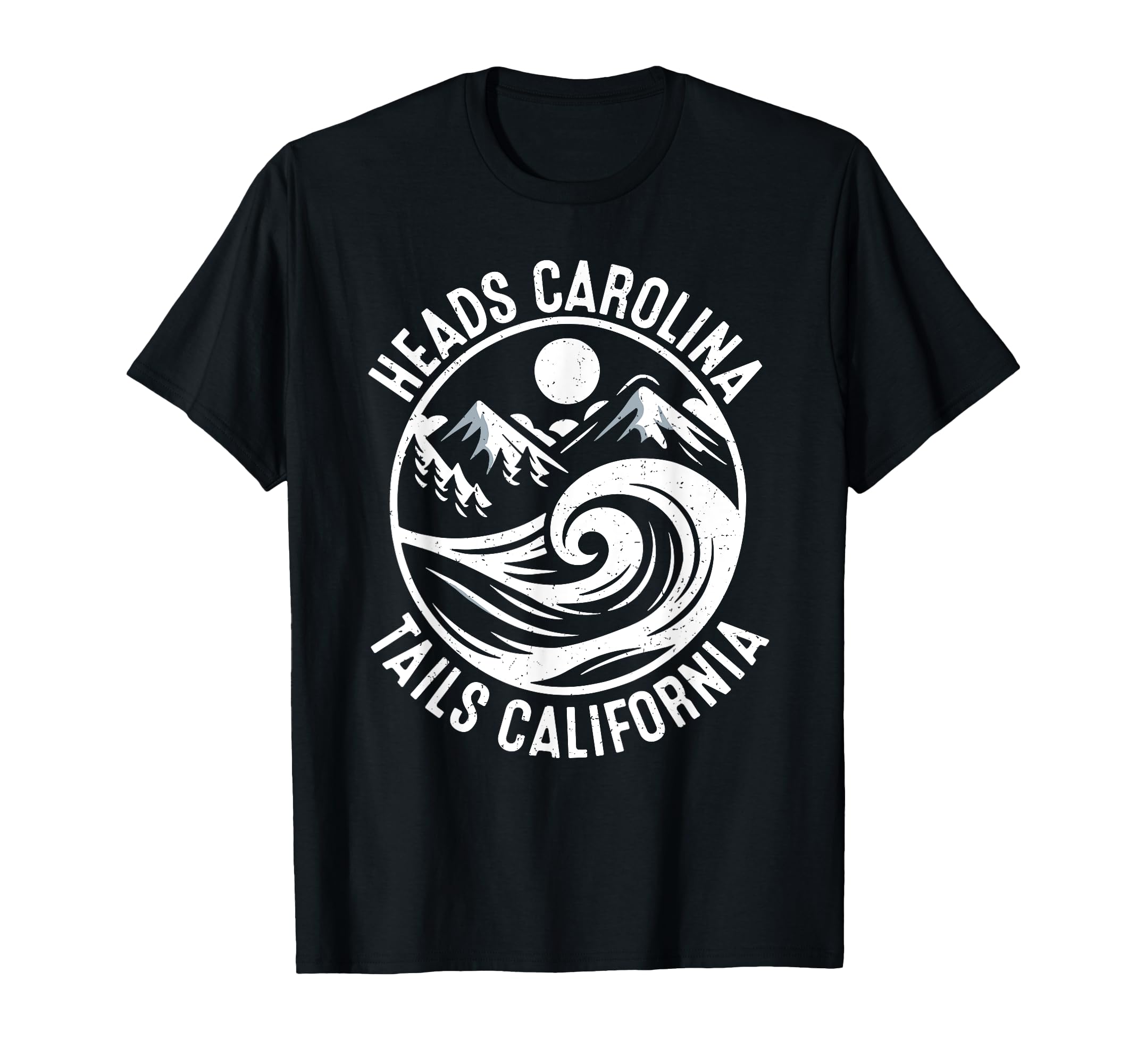 Heads Carolina Tail California T-Shirt - Trendy Graphic Unisex - T-Shirt, Sweatshirt, Hoodie