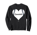 Baseball Heart Nazzan Zanetello Sweatshirt - Trendy Graphic Unisex - T-Shirt, Sweatshirt, Hoodie