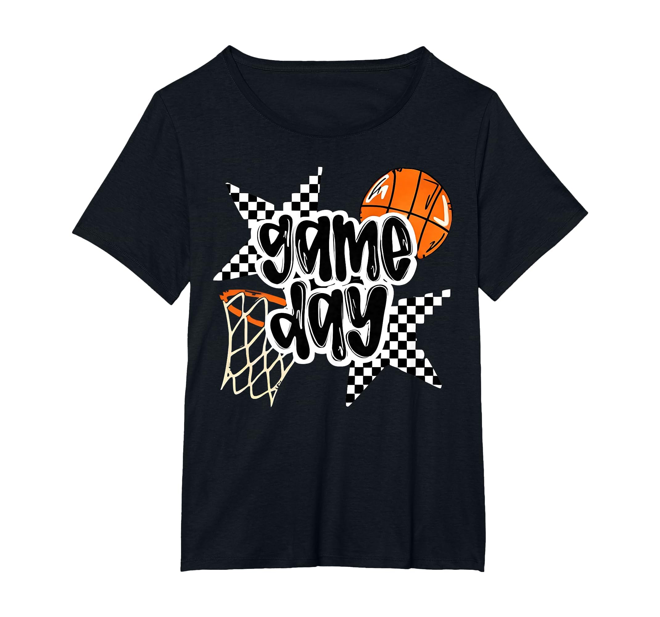 Basketball Player Game Day Checkered T-Shirt - Unique Graphic Men Women - T-Shirt, Sweatshirt, Hoodie