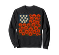 Flower Usa Flag Boho 4Th July Sweatshirt - Minimalist Print Men Women - T-Shirt, Sweatshirt, Hoodie