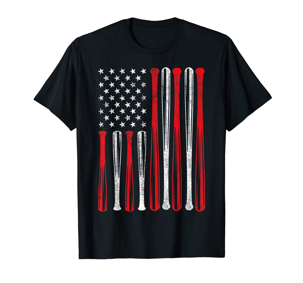 American Flag Baseball Dad 4Th July T-Shirt - Streetwear Style Men Women - T-Shirt, Sweatshirt, Hoodie