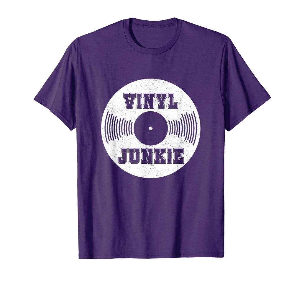 Vinyl Junkie Dj Old School Hip Hop House T-Shirt - Graphic Print Unisex - T-Shirt, Sweatshirt, Hoodie