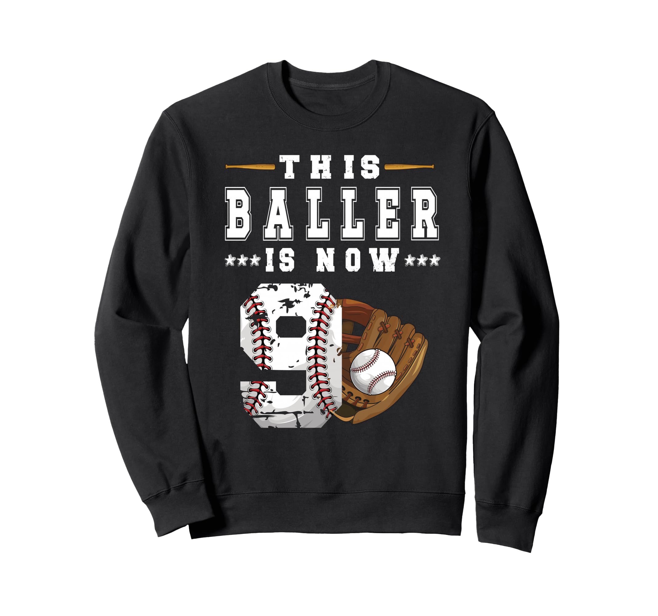 9Th Birthday Baseball Nine Year Old Sweatshirt - Streetwear Style Unisex - T-Shirt, Sweatshirt, Hoodie