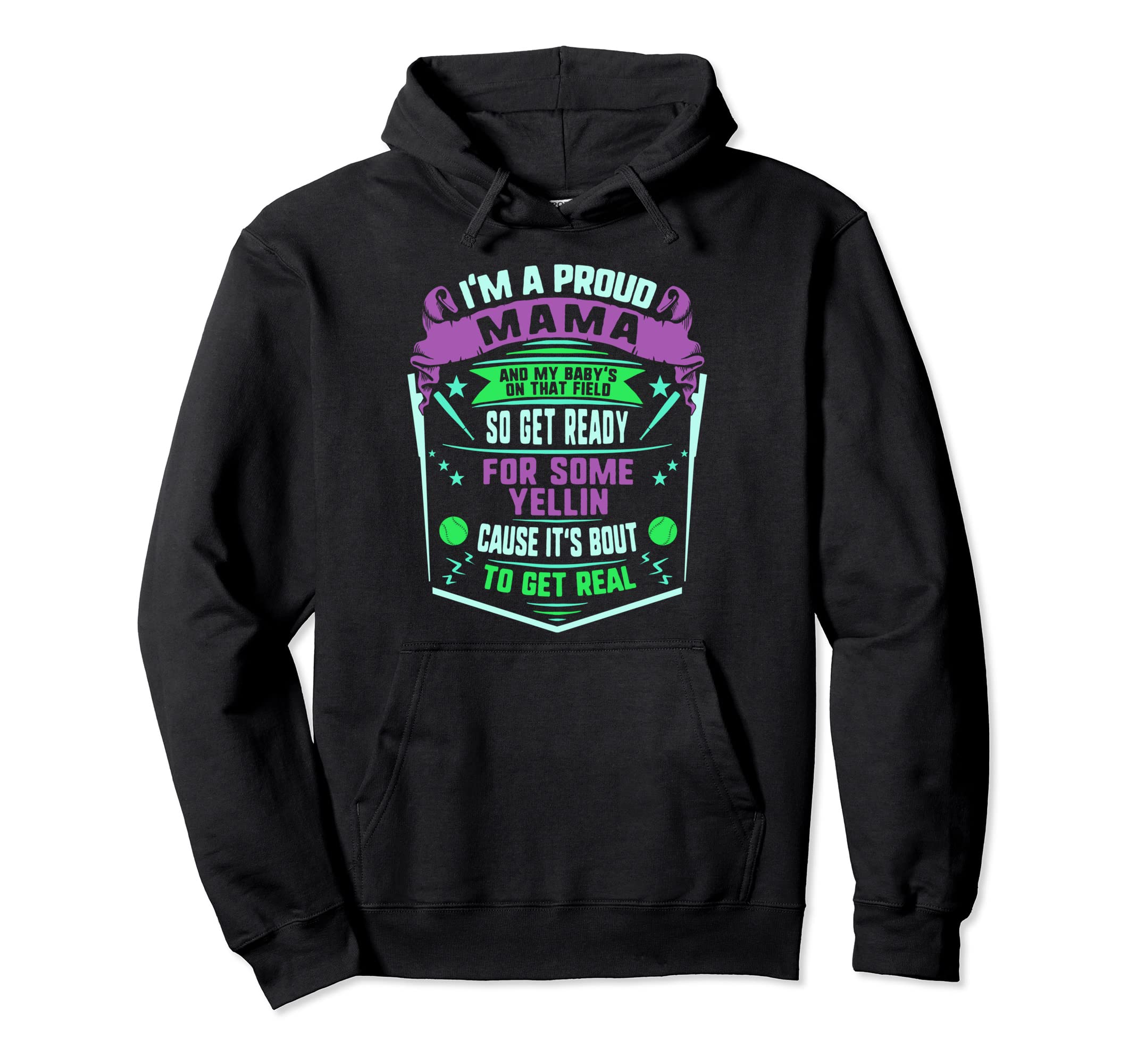 Mothers Day Baseball Player Mom Proud Hoodie - Fun Novelty Design Unisex - T-Shirt, Sweatshirt, Hoodie