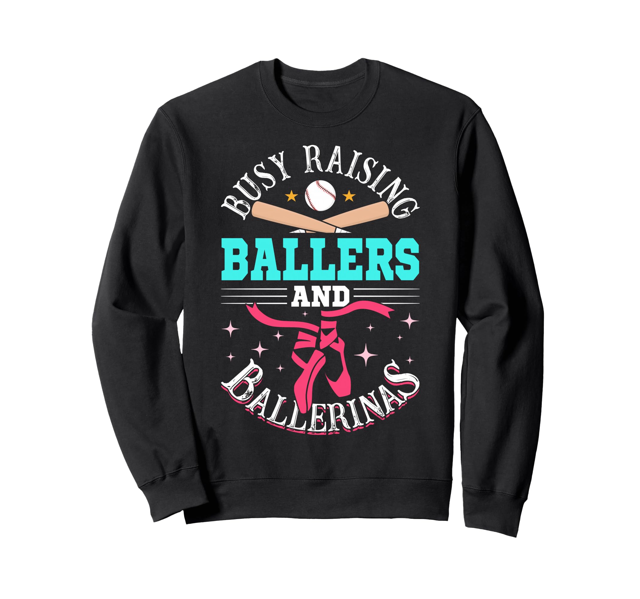 Baseball Dance Mom Busy Raising Sweatshirt - Aesthetic Graphic for Adults - T-Shirt, Sweatshirt, Hoodie
