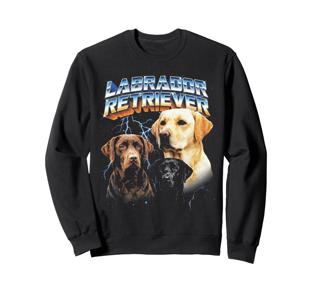 Labrador Retriever 80S Dog Lover Sweatshirt - Unique Graphic for Adults - T-Shirt, Sweatshirt, Hoodie