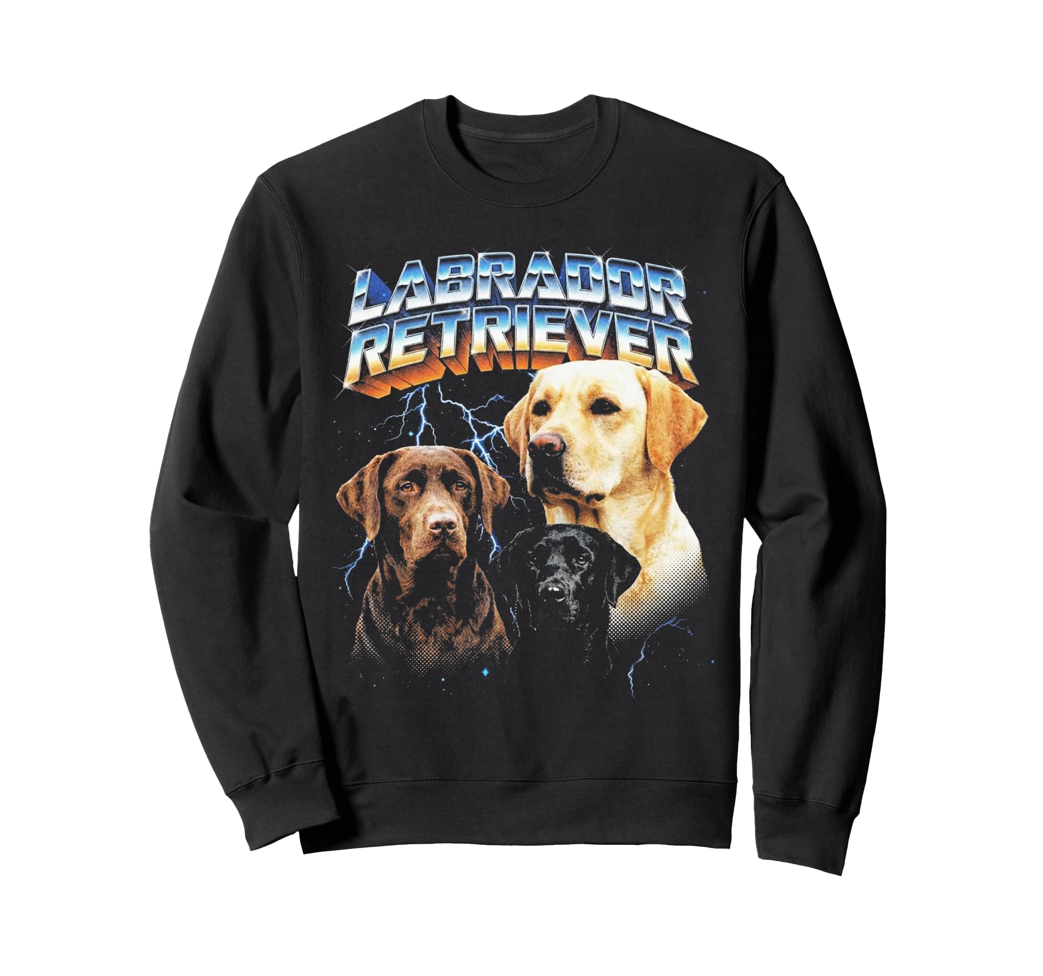 Labrador Retriever 80S Dog Lover Sweatshirt - Unique Graphic for Adults - T-Shirt, Sweatshirt, Hoodie