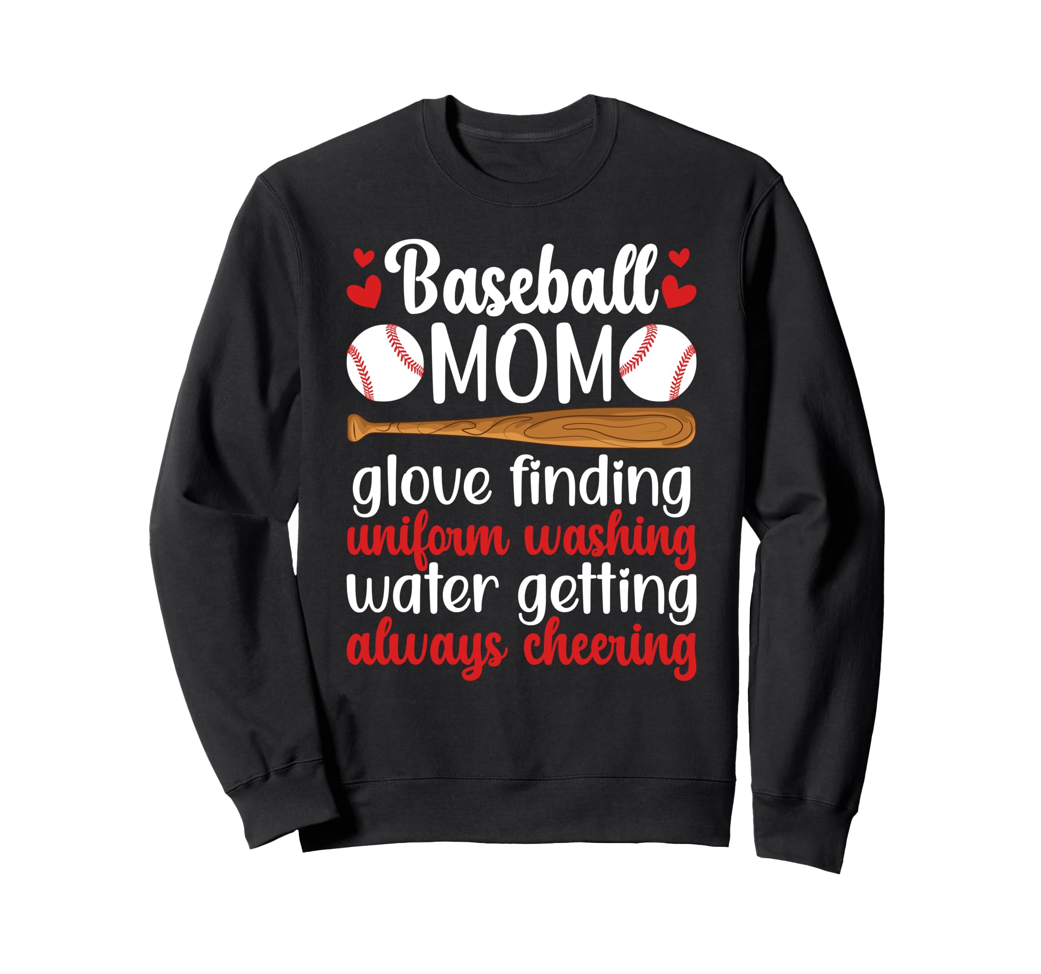 Baseball Mom Baseball Player Mother Sweatshirt - Unique Graphic for Adults - T-Shirt, Sweatshirt, Hoodie
