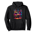 Dripping Paint Boombox Old School 80S Hoodie - Trendy Graphic for Adults - T-Shirt, Sweatshirt, Hoodie